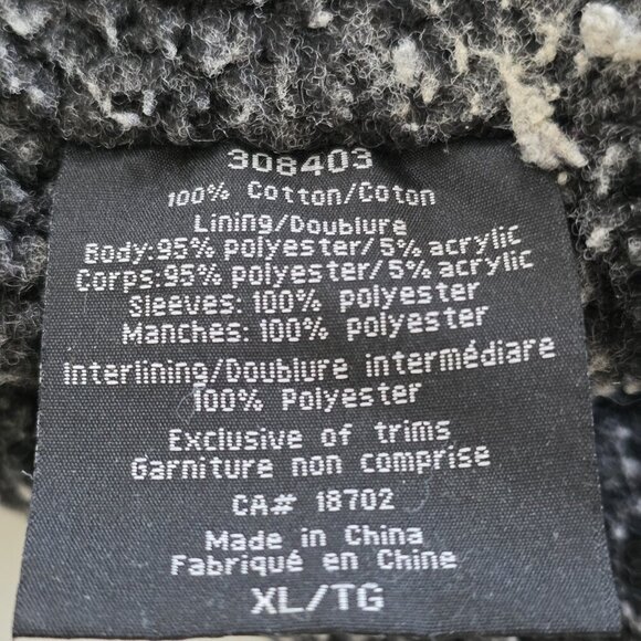 Levi's Trucker  Jacket Men XL Gray Waxed Denim Sherpa Lined Pockets Western FLAW - Picture 13 of 16